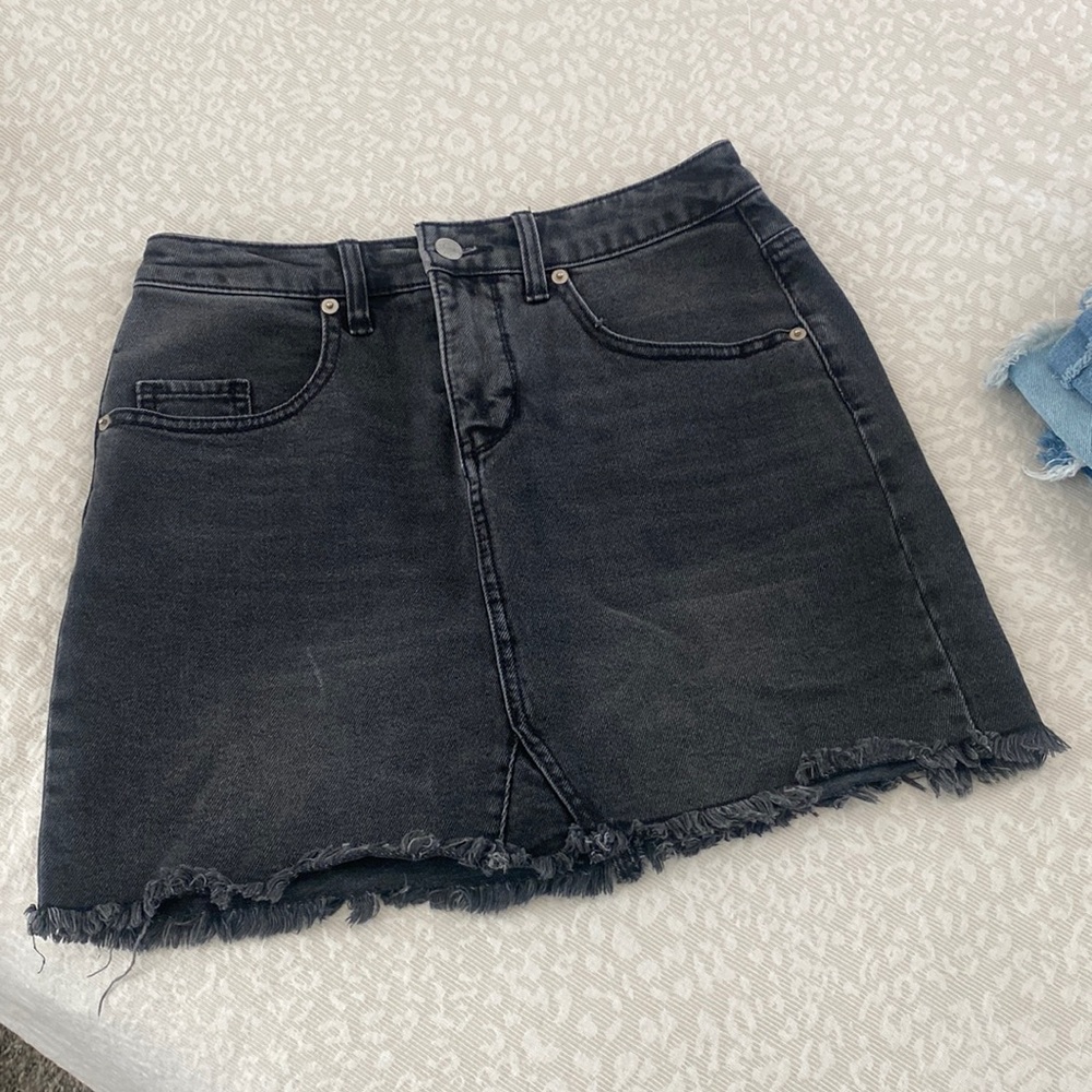 Black jean skirt